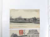two pictures of a horse drawn carriage and a horse drawn carriage