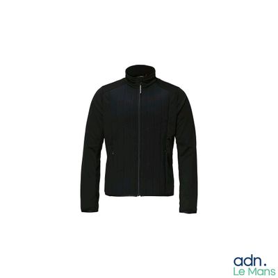veste noire pour homme avec manches et poignets à fermeture éclair