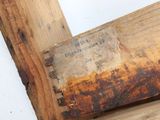 a piece of wood that has rust on it and a piece of wood that has rust on it and a piece of wood that has rust on it