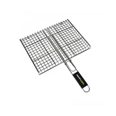 un gros plan d'une grille de barbecue sur fond blanc