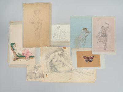 ÉCOLE FRANCAISE du XIXème Ensemble de dessins comprenant : - Photo 1