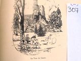 une photo d'un livre sur lequel figure l'image d'un château