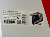 packaging of a motorcycle helmet on a table in a store