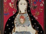 an image of a painting of a woman holding a heart in her hands