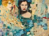 an image of a painting of two women looking at each other