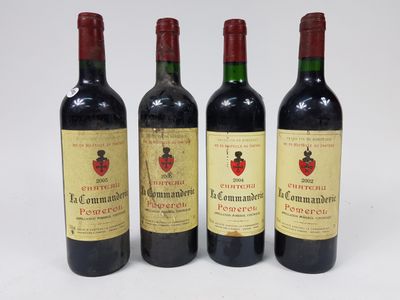 4 bouteilles CH. LA COMMANDERIE, Pomerol (es, 2002, 2004, & …