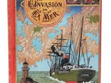 un vieux livre avec l'image d'un bateau sur l'eau