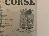 an old map of a country with a crown on it