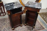 2 jolies commodes de style Empire - acajou - plateau en marb… (photo 3)
