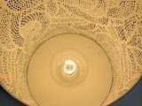 a light that is on in the middle of a bowl