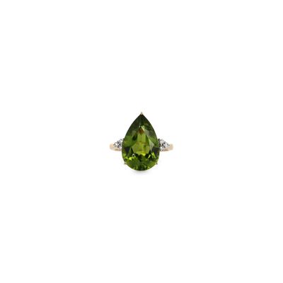 Travail contemporain Bague en or jaune 750‰ et important pér…