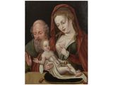 une image représentant un tableau où l'on voit un homme et une femme tenant un bébé dans leurs bras