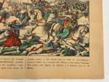 a picture of a picture of a battle with men on horses