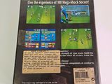 the back cover of a video game with a soccer game on it
