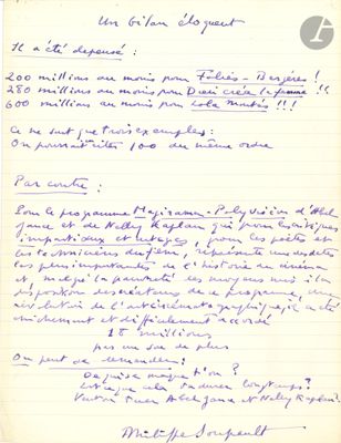 une vieille lettre manuscrite, écrite à l'encre violette sur un morceau de papier