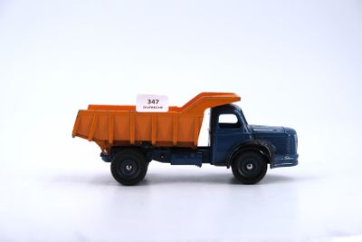 a toy truck with a sign on the back of it