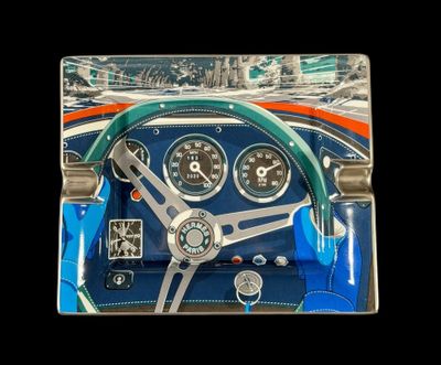 a picture of a picture of a car dashboard with a steering wheel