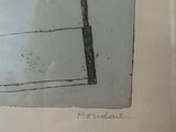 un dessin représentant un panneau de signalisation sur le mur d'un immeuble