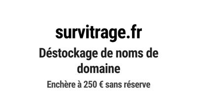 Nom de domaine survitrage.fr. Catégorie: Construction et BTP…