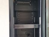 a metal cabinet with a metal door and a metal drawer