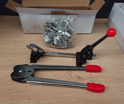 Kit de 2 outils de cerclage manuel avec joints métalliques p…