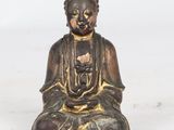 statue of a seated buddha on a white background