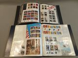 a lot of stamps on the pages of a book