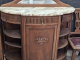 a table with a mirror on top of it