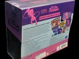the box for the pokemon figure is open on a black background