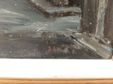 a picture of a painting on the wall by the window