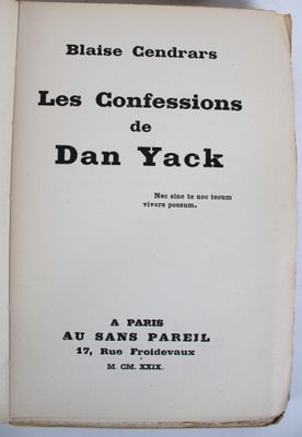 Blaise CENDRARS : 1 Lot de 5 ouvrages.