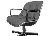 an image of a black office chair on a white background