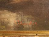 an image of a painting of a man on a horse in a field