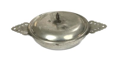 silver plated casserole with lid and handles