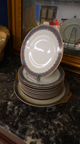 HAVILAND – Service à gâteaux en porcelaine de Limoges, décor par ...