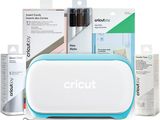 un kit Cricut blanc et bleu avec un étui bleu