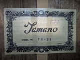 the label for tamano is displayed on the door of a restaurant