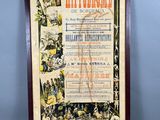 une vieille affiche de cirque sur laquelle on voit beaucoup de monde