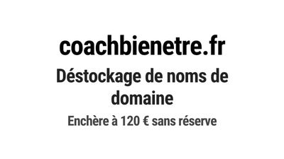 Nom de domaine coachbienetre.fr.