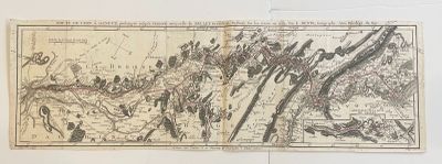 a map of the battle of waterloo on display in a museum