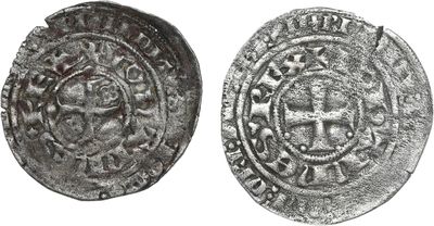 une pièce d'argent sur laquelle est représenté un lion