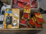 a box full of assorted items on the floor