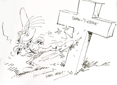 dessin humoristique représentant un homme portant un chapeau de cow-boy et une femme portant un chapeau de cow-boy