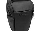 a close up of a camera bag with a handle on a white background