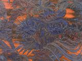 a painting of a dragon on a wooden surface