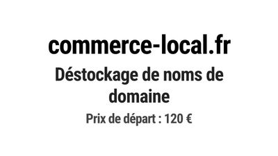 une image en noir et blanc d'un panneau sur lequel on peut lire « commerce local fr »