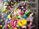 une image représentant un tableau recouvert d'une abondance de peinture colorée