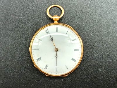Montre de col en or jaune 18 k 750/° (cache poussière en mét…