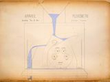 dessin représentant une théière ornée d'une cravate bleue