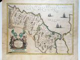 une vieille carte de l'île de Guernesey datant du milieu du XVIIIe siècle